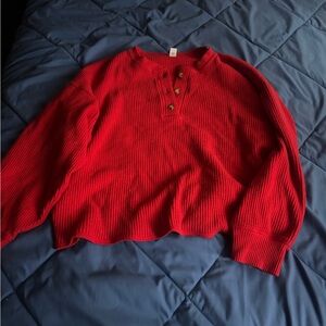 Old Navy Vibrant Red Knit Sweater
